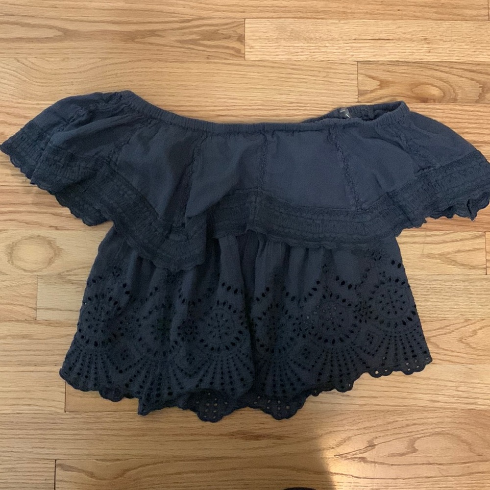 American Eagle Grey Off the Shoulder top